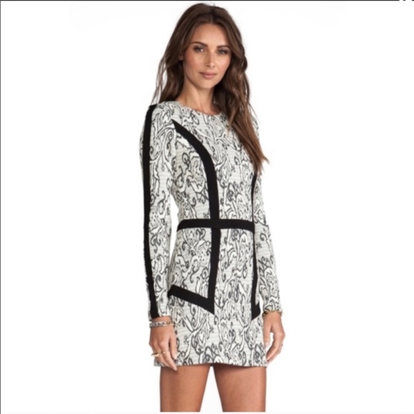 Parker by Revolve Wool Blend Long Sleeve Blanche Sheathe Dress Size Large - Picture 2 of 12